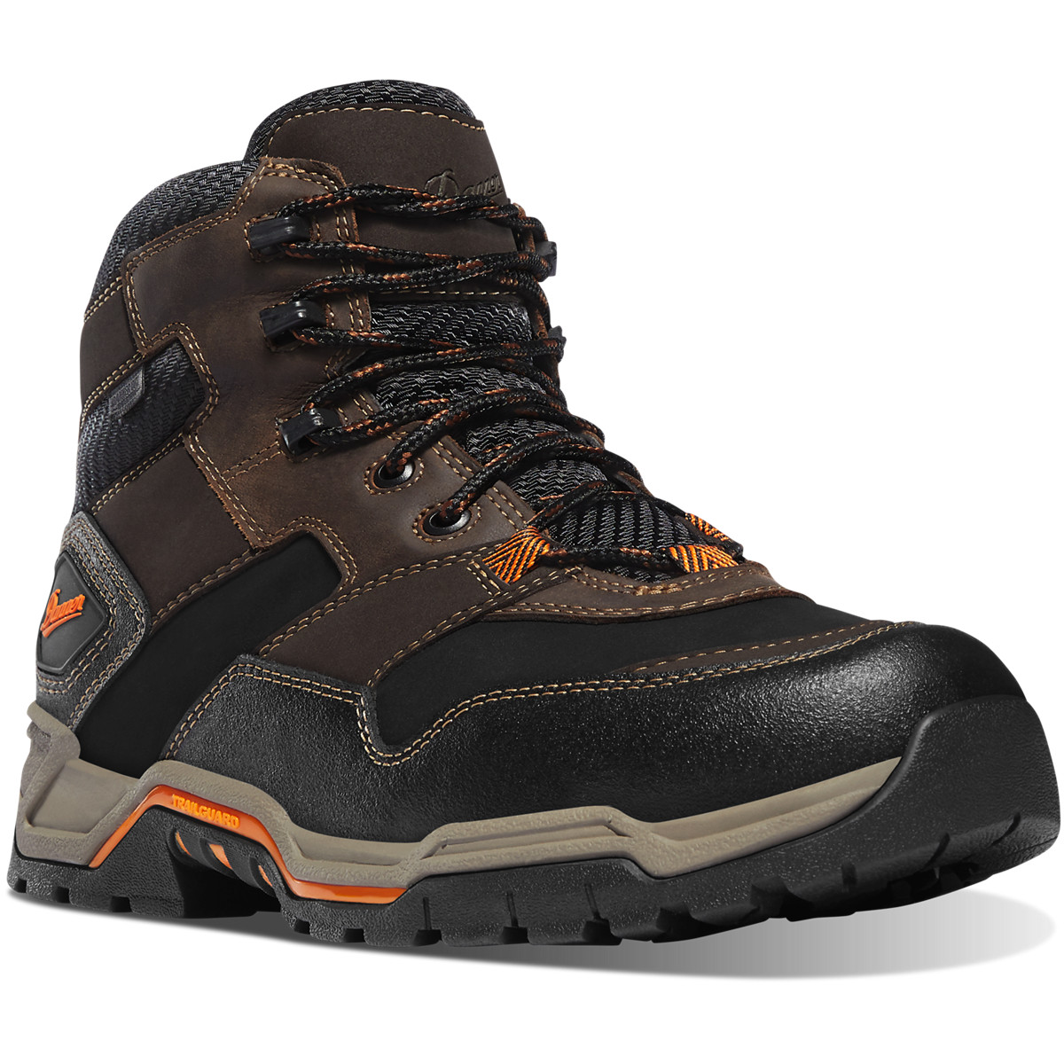 Botas De Trabajo Danner Hombre Mexico - Field Ranger Composite Toe Marrom Oscuro/Negros - GKBIQ7106